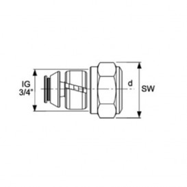 Євроконус для багатошарових труб Tece TECElogo розбірний 20х3 / 4 8740220