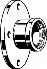 Фланцевий перехід Viega Prestabo XL 1159.1 XL 76,1 (DN65) нелегована сталь 629946