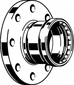 Фланцевий перехід Viega Prestabo XL 1159XL 64 (DN65) нелегована сталь 598204