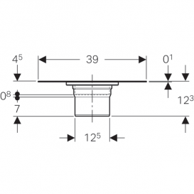 Фланец Geberit для трапов 13х13 см нержавеющая сталь 388.101.00.1