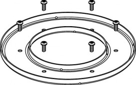 Фланец зажимной для трапа TECE TECEdrainpoint S нержавеющая сталь/резина 3690003