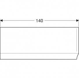 Фронтальная панель для асимметричной ванны Geberit Selnova правая 140х100 белый 554.870.01.1