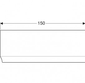 Фронтальная панель для асимметричной ванны Geberit Selnova правая 150х100 белый 554.872.01.1