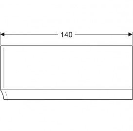 Фронтальна панель для асиметричної ванни Geberit Selnova ліва 140х100 білий 554.871.01.1