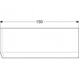 Фронтальная панель для асимметричной ванны Geberit Selnova левая 150х100 белый 554.873.01.1