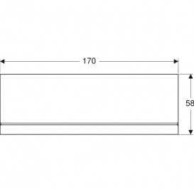 Фронтальная панель для асимметричной ванны Geberit Selnova Square правая 170 см белый 554.892.01.1