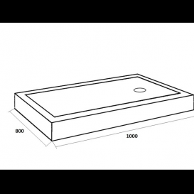 Фронтальная панель для поддона Eger 100х80 белая PAN-1080S