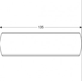 Фронтальная панель для угловой ванны Geberit Selnova 135х135 белый 554.887.01.1