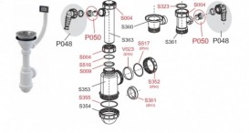 Гайка для сифона для мойки AlcaPlast S0352