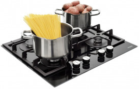 Газовая варочная поверхность Vestel стекло черный AOB-6124