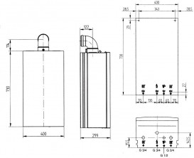 Газовый котел Baxi Eco Four 1.240 Fi одноконтурный турбированный CSE465243540