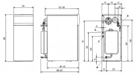 Газовый котел Baxi Slim 1.300 Fi одноконтурный турбированный напольный WSB435303011