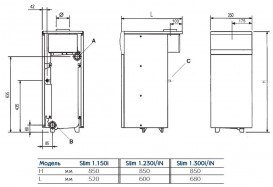 Газовый котел Baxi Slim 1.300 i одноконтурный дымоходный напольный WSB431303011