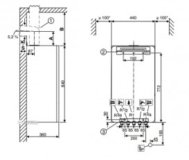 Газовый настенный конденсационный котел Bosch GC7000iW 35 PB 23 одноконтурный 7736901393