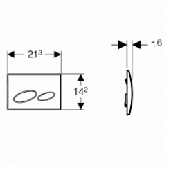 Geberit Kappa 20 змивному клавіша 115.228.GM.1