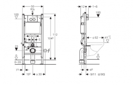 Унитаз подвесной Villeroy&Boch коллекция Subway 2.0 56001001+9M68S101 + Комплект 3 в 1 Geberit Duofix 458.121.21.1