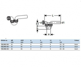 Geberit проходной для горизонтальных трубопроводов 152.046.16.1