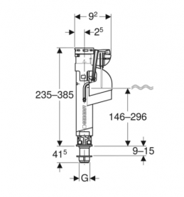 Впускний клапан Geberit Impuls360 для зовнішнього бачка 281.207.00.1