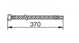 Гибкий шланг для смесителя Tres 37 см M10x1 - R3/8'' 9134806