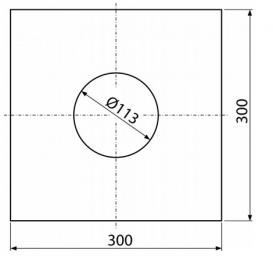 Гідроізоляційний «комір-наклейка» AlcaPlast для зливного трапа 300 × 300 AIZ1