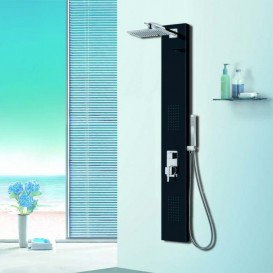 Гидромассажная панель для душа Dusel нержавеющая сталь черный DU2013B-00