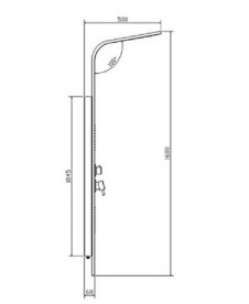 Гидромассажная панель для душа Dusel нержавеющая сталь хром  DU2014А-00