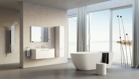 Гидромассажная панель для душа с термостатом Ravak Jet Pure металл алюминий сатин X01501