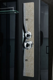 Гидромассажный бокс Diamond Premium 90х90 см серое стекло/профиль черный DP-358