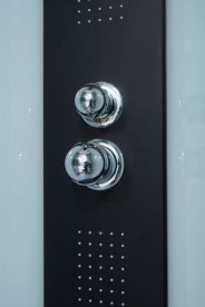 Гідромасажний бокс Diamond Premium 90х90 сіре скло/профіль чорний DP-110