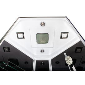 Гідромасажний бокс Insana ELARA 91/6 LN 90x90 профіль чорний/прозоре скло А0048479