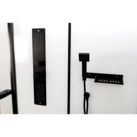 Гидромассажный бокс Insana Kira 120x80 профиль черный/прозрачное стекло А0055227