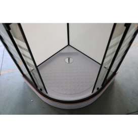 Гідромасажний бокс Insana Talija NEW 9090 90x90 профіль чорний/скло з візерунком А0048362