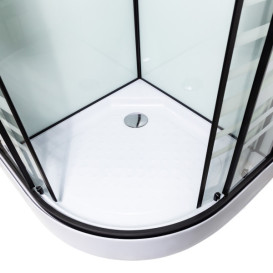 Гідромасажний бокс Insana Talija NEW 9090 90x90 профіль чорний/скло з візерунком А0048362