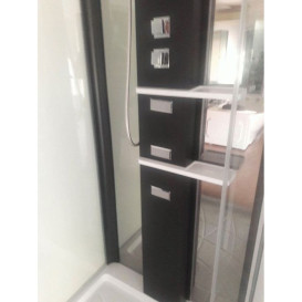 Гидромассажный бокс Miracle 100х80 см профиль черный/стекло прозрачное NA112-3A