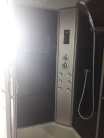 Гидромассажный бокс Miracle 120х85 см профиль сатин/стекло серое F76-3W L/Rz+ new КПУ