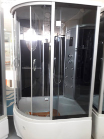 Гидромассажный бокс Miracle 120х85 см профиль сатин/стекло серое F76-3W L/Rz+ new КПУ