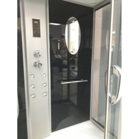 Гідромасажний бокс Miracle 150х85 см профіль сатин/скло сіре F77-3W/Rz+ new КПУ
