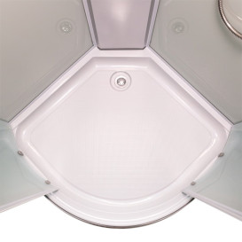 Гидромассажный бокс Vivia Eco 61 W CH 90х90 профиль сатин/матовое стекло А0042295