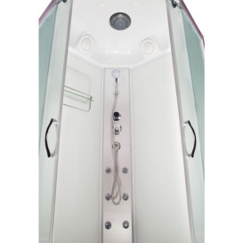 Гидромассажный бокс Vivia Eco 96 W CH 100х100 профиль белый/матовое стекло А0042052