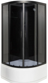 Гидромассажный бокс Vivia Nero 95 RC 90х90 профиль черный/тонированное стекло серое А0046447
