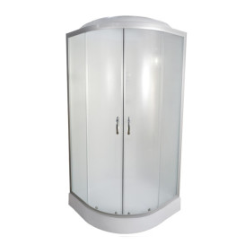 Гидромассажный бокс Vivia TKF 100/1 Белый оникс WG 100х100 профиль сатин/стекло fabric А0046385