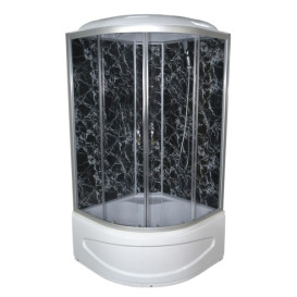 Гидромассажный бокс Vivia TKF 100 Черная паутина BG 100х100 профиль сатин/тонированное стекло А0045234