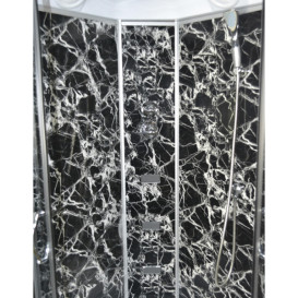 Гидромассажный бокс Vivia TKF 100 Черная паутина BG 100х100 профиль сатин/тонированное стекло А0045234