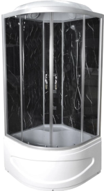Гидромассажный бокс Vivia TKF 100 Черный оникс BG 100х100 профиль сатин/тонированное стекло А0045729