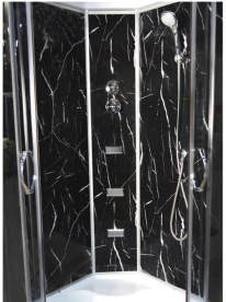 Гидромассажный бокс Vivia TKF 100 Черный оникс BG 100х100 профиль сатин/тонированное стекло А0045729