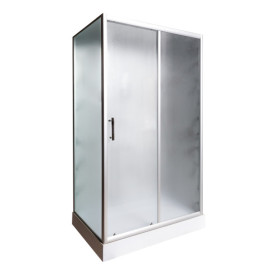 Гідромасажний бокс Vivia TKF 7715 Білий мармур BG 120х80 профіль сатин/скло fabric А0048640