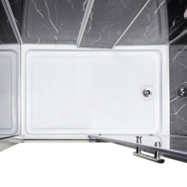 Гідромасажний бокс Vivia TKF 7715 Чорний онікс BG 120х80 профіль сатин/тоноване скло А0048639