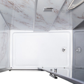 Гидромассажный бокс Vivia TKF 7715 Мрамор BG 120х80 профиль сатин/тонированное стекло А0048642