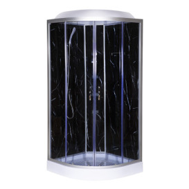 Гідромасажний бокс Vivia TKF 90/1 Чорний онікс BG 90x90 профіль сатин/тоноване скло А0045723