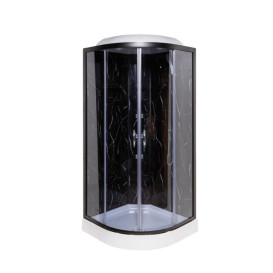 Гидромассажный бокс Vivia TKF 90/1 BP Черный оникс BG 90x90 профиль черный/тонированное стекло А0046369